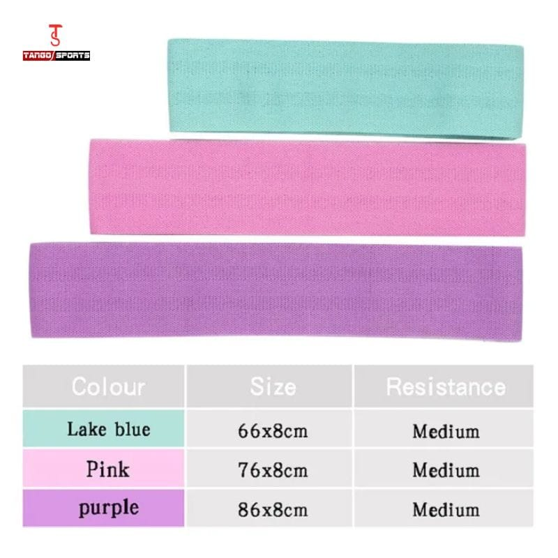 Premium Fitness Resistance Band for Women – Waist & Hip Training | Polyester Cotton Exercise Band | Pack of 3Premium Fitness Resistance Band for Women – Waist & Hip Training | Polyester Cotton Exercise Band | Pack of 3