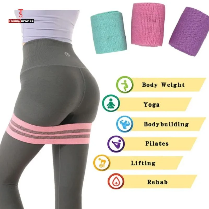 Premium Fitness Resistance Band for Women – Waist & Hip Training | Polyester Cotton Exercise Band | Pack of 3Premium Fitness Resistance Band for Women – Waist & Hip Training | Polyester Cotton Exercise Band | Pack of 3