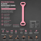Multifunctional Elastic Resistance Band with 2 Handles ZSJ931 | Yoga, Pilates & Home Fitness Stretch Band