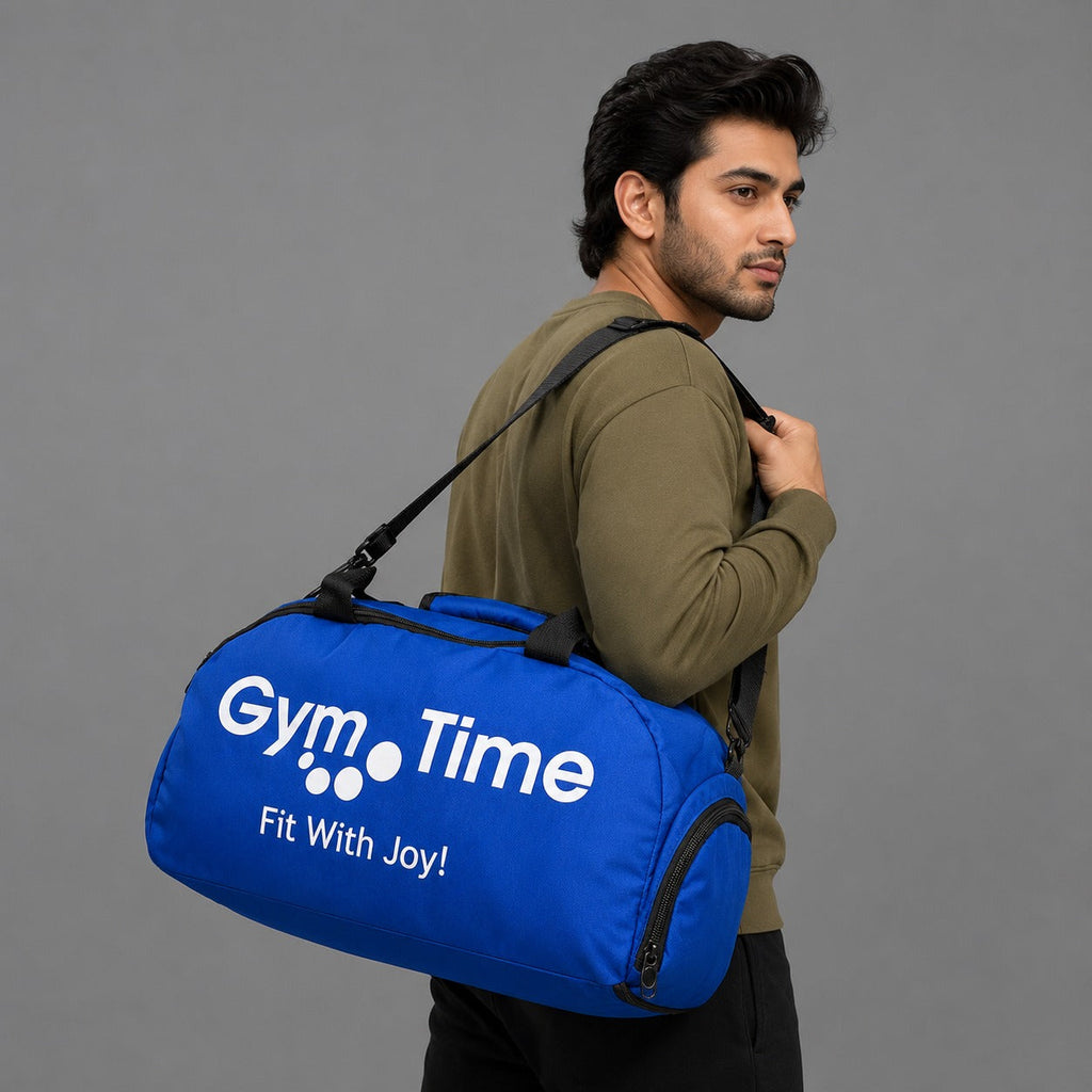 T60 Style 2 in 1 Sports and Travel Bag With Shoe Compartment - Blue