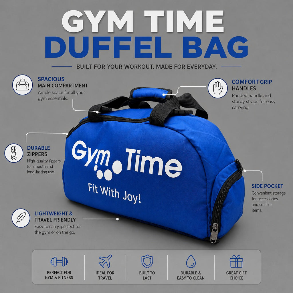 T60 Style 2 in 1 Sports and Travel Bag With Shoe Compartment - Blue
