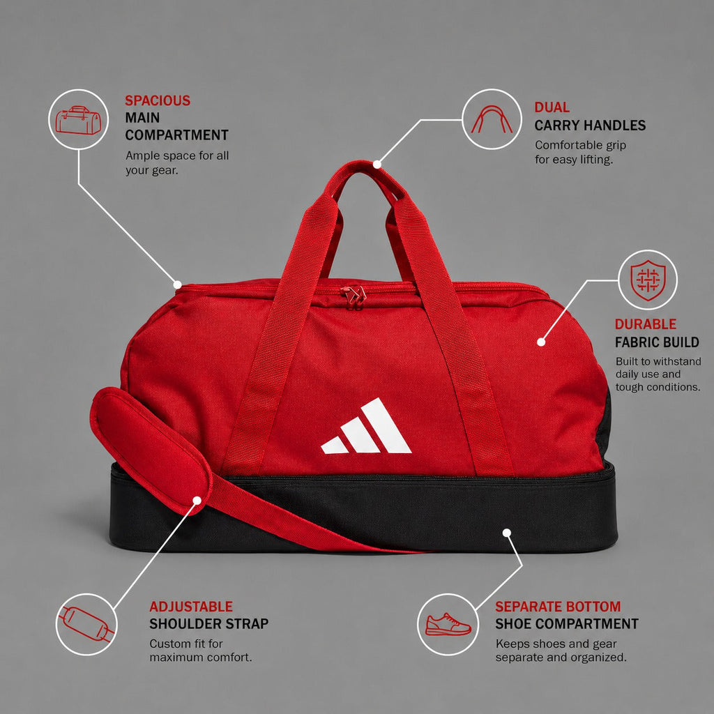 Ads Tiro League Duffle Bag With Shoe Compartment - 2 Colors